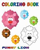 Funny Lion - Coloring Book