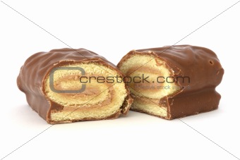 Sweet roll with chocolate