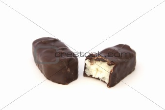 Chocolate covered coconut bar