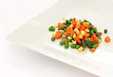 Mix of cooked vegetable on plate