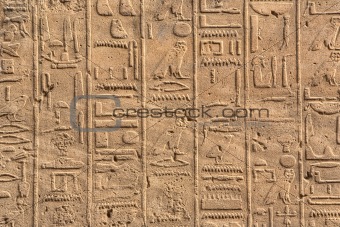 Hieroghlyphs in Karnak temple