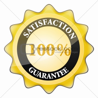 100% satisfaction guaranteed sign