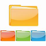 set of colorful folder icon