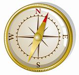 Vector golden compass 