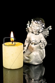Christmas-angel with candle.