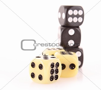 Dices isolated on white