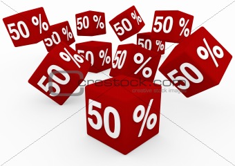 3d red sale cube
