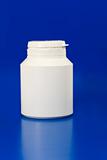 white plastic medicine container