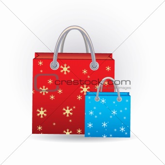 bags with snowflakes