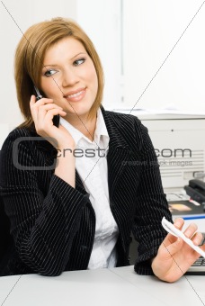 Businesswoman and phone
