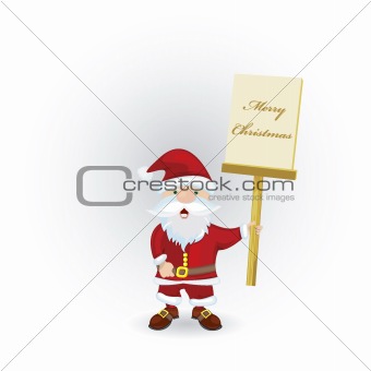 Santa with sign