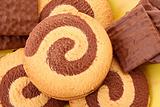 Chocolate cookie closeup