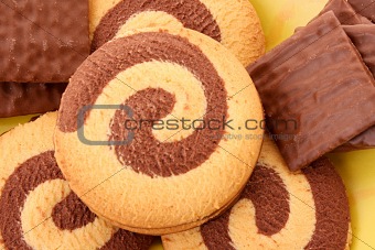 Chocolate cookie closeup