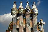 Artistic dragon shaped roof of Casa Batlo