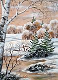 Winter Siberian landscape