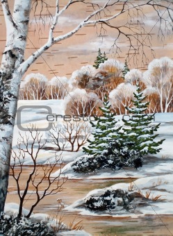 Winter Siberian landscape