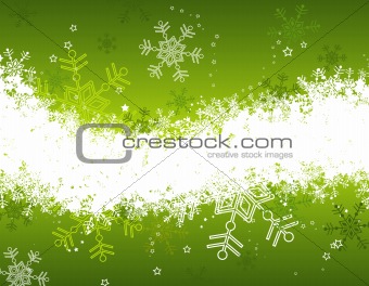 Winter floral background, vector