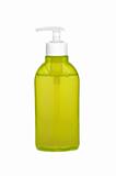 Bottle with liquid soap isolated on white