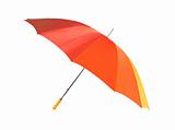 red umbrella isolated on the white background 