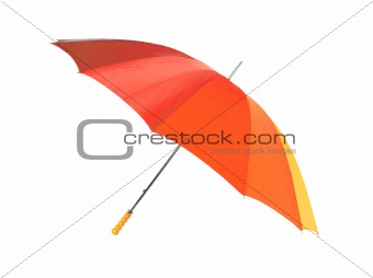 red umbrella isolated on the white background 