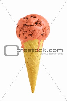 fruit ice cream isolated on white background