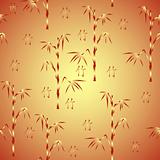 vector seamless background with bamboo and hieroglyph