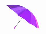 bright violet umbrella isolated on the white background 