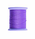 Bright violet thread isolated on white