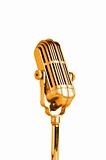 Vintage microphone isolated on the white background 