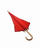 red umbrella isolated on the white background
