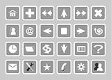 Gray basic web icons