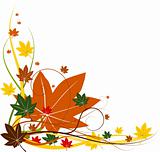 Autumn vector floral background