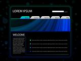Website Layout Template in Blue Color