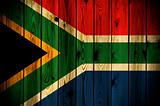 Wooden South Africa flag