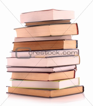 Hard cover books isolated on white