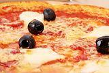 Pizza with olives 
