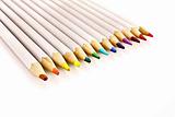 Few color pencils isolated on white
