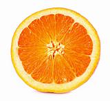 Orange closeup isolated on a white background
