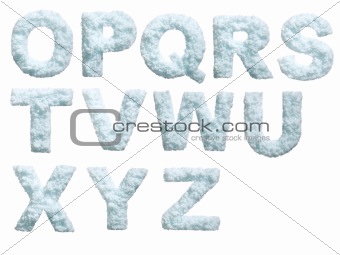 Snow alphabet