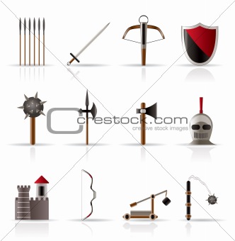 medieval arms and objects icons