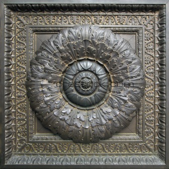 Bronze Door Floral Architectural Detail
