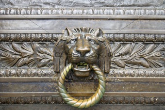 Lion Head Bronze Door Knocker