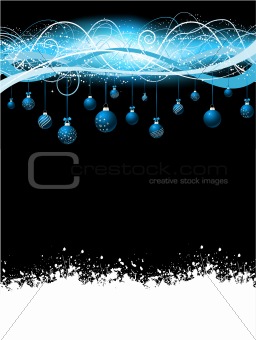 Grunge Christmas bauble background