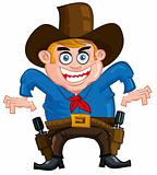 Cartoon Cowboy Gun-slinger