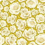 Vector white Rose seamless background