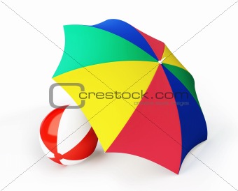 beach ball umbrella beach