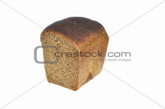 Rye bread isolated on white