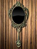 ancient hand mirror on zebrano Wood