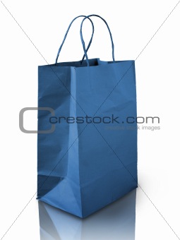 Blue Crumpled paper bag