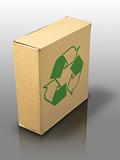 recycle close brown paper box